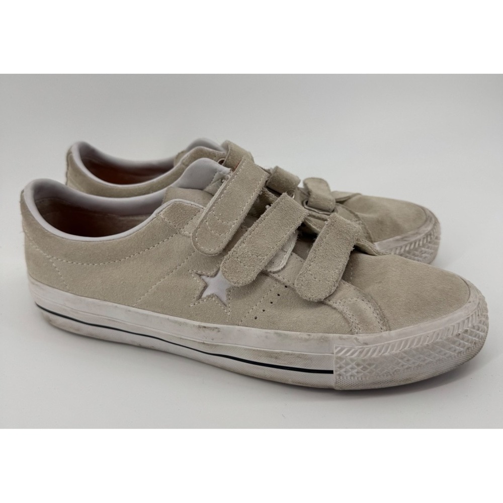 Converse One Star sz 10 mens 3V Ox Beige Suede 3 strap Sneakers Low Top Shoes